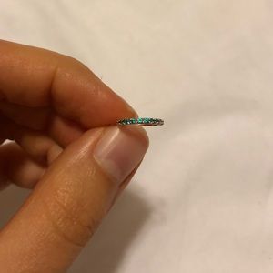 Blue Topaz Stone, Solid Gold setting Earring